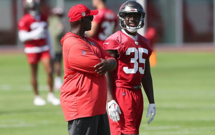 Bucs Head Coach Todd Bowles And Cb Jamel Dean